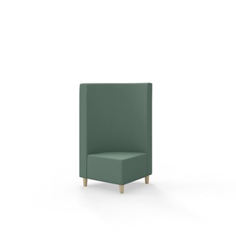 Hörnmodul Snake 90 grader med träben, mellanhög rygg SH37,5