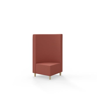 Hörnmodul Snake 90 grader med träben, mellanhög rygg SH37,5