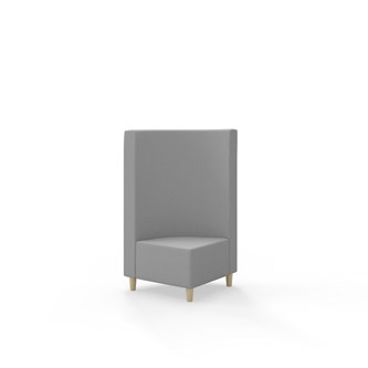 Hörnmodul Snake 90 grader med träben, mellanhög rygg SH37,5