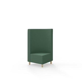 Hörnmodul Snake 90 grader med träben, mellanhög rygg SH37,5