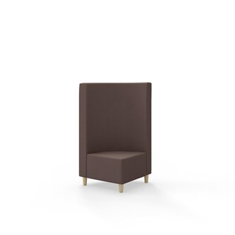 Hörnmodul Snake 90 grader med träben, mellanhög rygg SH37,5