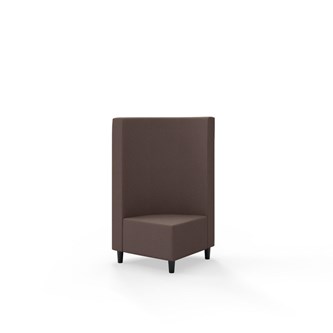 Hörnmodul Snake 90 grader med träben, mellanhög rygg SH37,5