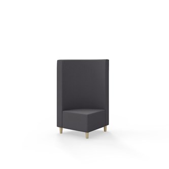 Hörnmodul Snake 90 grader med träben, mellanhög rygg SH37,5