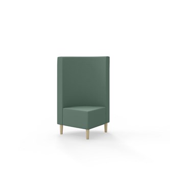 Hörnmodul Snake 90 grader med träben, mellanhög rygg SH43