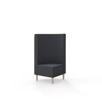 Hörnmodul Snake 90 grader med träben, mellanhög rygg SH43