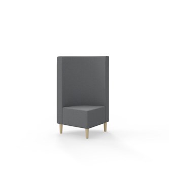 Hörnmodul Snake 90 grader med träben, mellanhög rygg SH43