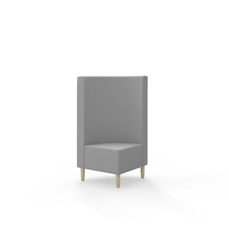 Hörnmodul Snake 90 grader med träben, mellanhög rygg SH43