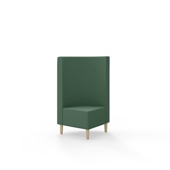 Hörnmodul Snake 90 grader med träben, mellanhög rygg SH43