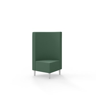 Hörnmodul Snake 90 grader med träben, mellanhög rygg SH43