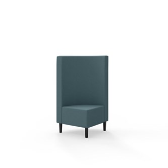 Hörnmodul Snake 90 grader med träben, mellanhög rygg SH43