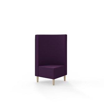 Hörnmodul Snake 90 grader med träben, mellanhög rygg SH43