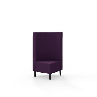 Hörnmodul Snake 90 grader med träben, mellanhög rygg SH43