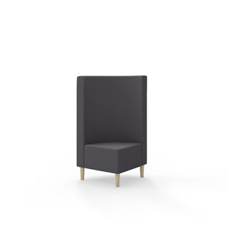 Hörnmodul Snake 90 grader med träben, mellanhög rygg SH43