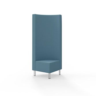 Hörnmodul Snake 90 grader med metallben, hög rygg SH43