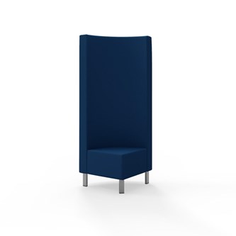 Hörnmodul Snake 90 grader med metallben, hög rygg SH43