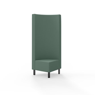 Hörnmodul Snake 90 grader med metallben, hög rygg SH43