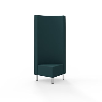 Hörnmodul Snake 90 grader med metallben, hög rygg SH43