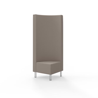 Hörnmodul Snake 90 grader med metallben, hög rygg SH43