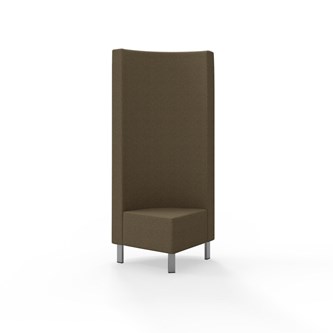 Hörnmodul Snake 90 grader med metallben, hög rygg SH43