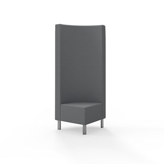 Hörnmodul Snake 90 grader med metallben, hög rygg SH43