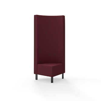 Hörnmodul Snake 90 grader med metallben, hög rygg SH43