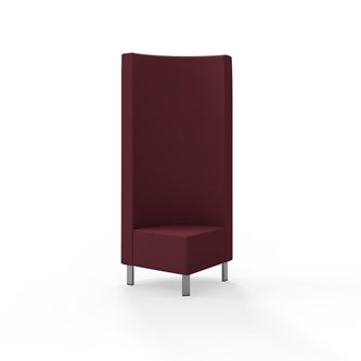 Hörnmodul Snake 90 grader med metallben, hög rygg SH43