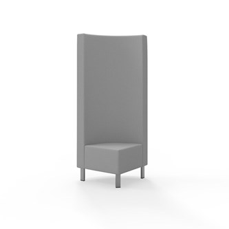 Hörnmodul Snake 90 grader med metallben, hög rygg SH43