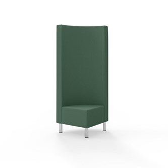 Hörnmodul Snake 90 grader med metallben, hög rygg SH43