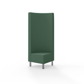 Hörnmodul Snake 90 grader med metallben, hög rygg SH43