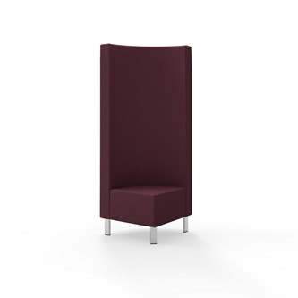 Hörnmodul Snake 90 grader med metallben, hög rygg SH43