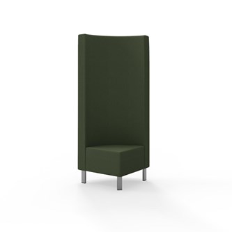 Hörnmodul Snake 90 grader med metallben, hög rygg SH43