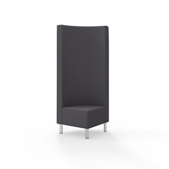 Hörnmodul Snake 90 grader med metallben, hög rygg SH43