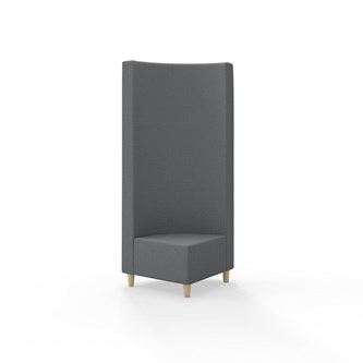 Hörnmodul Snake 90 grader med träben, hög rygg SH37,5