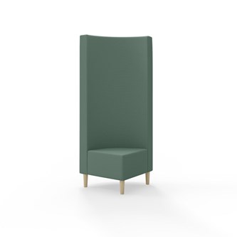 Hörnmodul Snake 90 grader med träben, hög rygg SH43