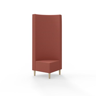 Hörnmodul Snake 90 grader med träben, hög rygg SH43