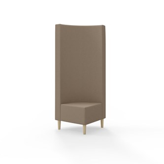 Hörnmodul Snake 90 grader med träben, hög rygg SH43