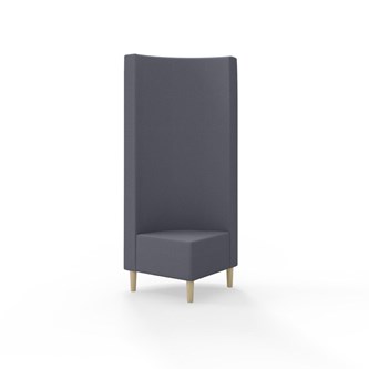 Hörnmodul Snake 90 grader med träben, hög rygg SH43