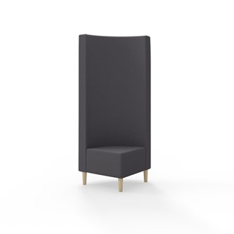 Hörnmodul Snake 90 grader med träben, hög rygg SH43