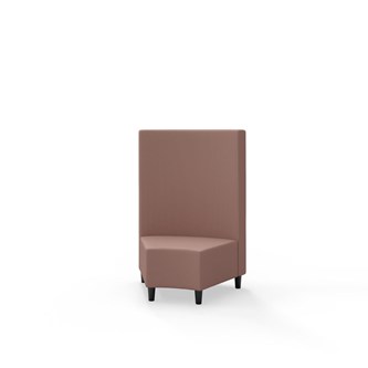 Hörnmodul Snake 45 grader med träben, mellanhög rygg SH37,5