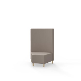 Hörnmodul Snake 45 grader med träben, mellanhög rygg SH37,5