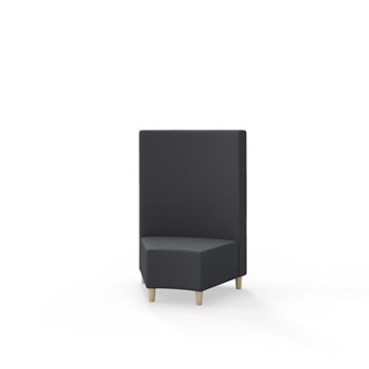 Hörnmodul Snake 45 grader med träben, mellanhög rygg SH37,5