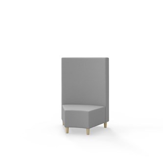 Hörnmodul Snake 45 grader med träben, mellanhög rygg SH37,5