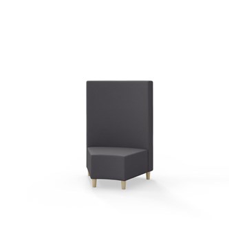 Hörnmodul Snake 45 grader med träben, mellanhög rygg SH37,5