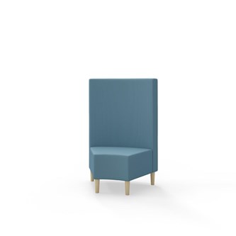 Hörnmodul Snake 45 grader med träben, mellanhög rygg SH43