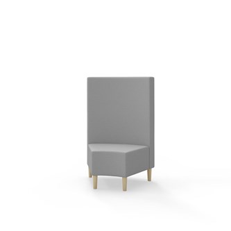 Hörnmodul Snake 45 grader med träben, mellanhög rygg SH43