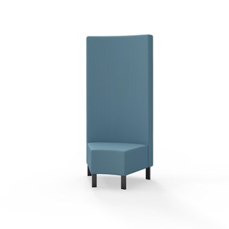 Hörnmodul Snake 45 grader med metallben, hög rygg SH43