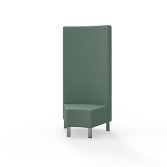 Hörnmodul Snake 45 grader med metallben, hög rygg SH43