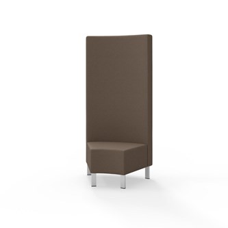 Hörnmodul Snake 45 grader med metallben, hög rygg SH43