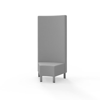 Hörnmodul Snake 45 grader med metallben, hög rygg SH43