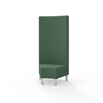 Hörnmodul Snake 45 grader med metallben, hög rygg SH43